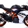 Arrow Thunder Titanium Slip On Muffler w/ Carbon Fiber End Cap - 2017-2019 KTM RC390