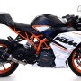 Arrow Thunder Dark Aluminum Slip On Muffler w/ Carbon Fiber End Cap - 2017-2019 KTM RC390