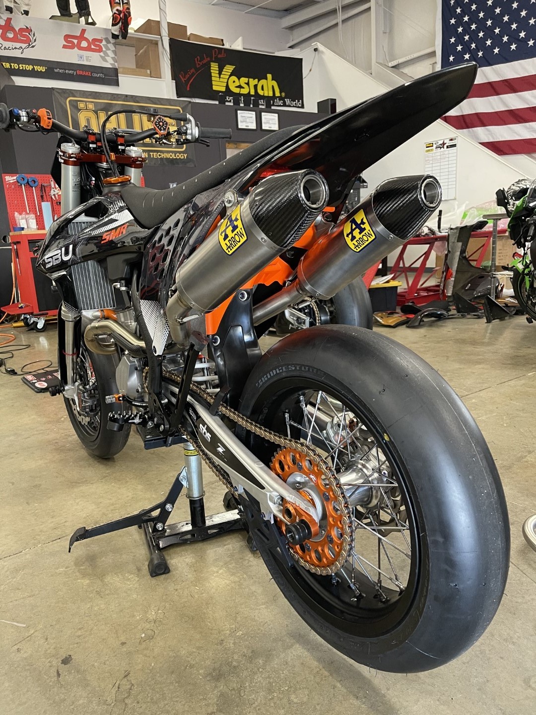 Arrow Dual Supermoto Titanium Exhaust 