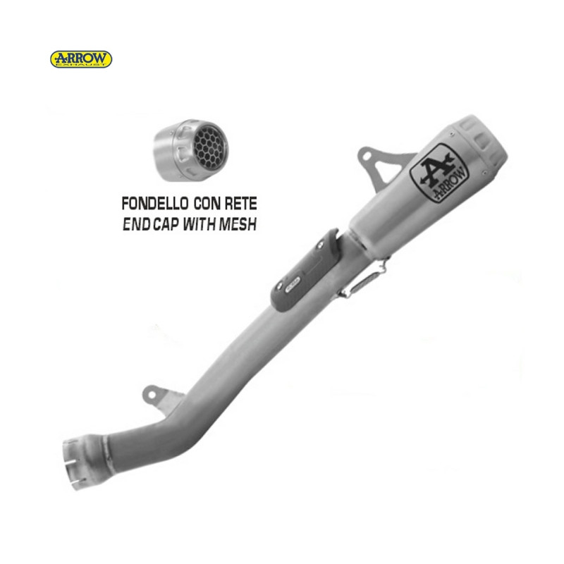 Arrow Pro-Race Titanium Cat Eliminator Half System (w/ Mesh Endcap) - 2021+ Kawasaki Ninja ZX-10R / ZX-10RR