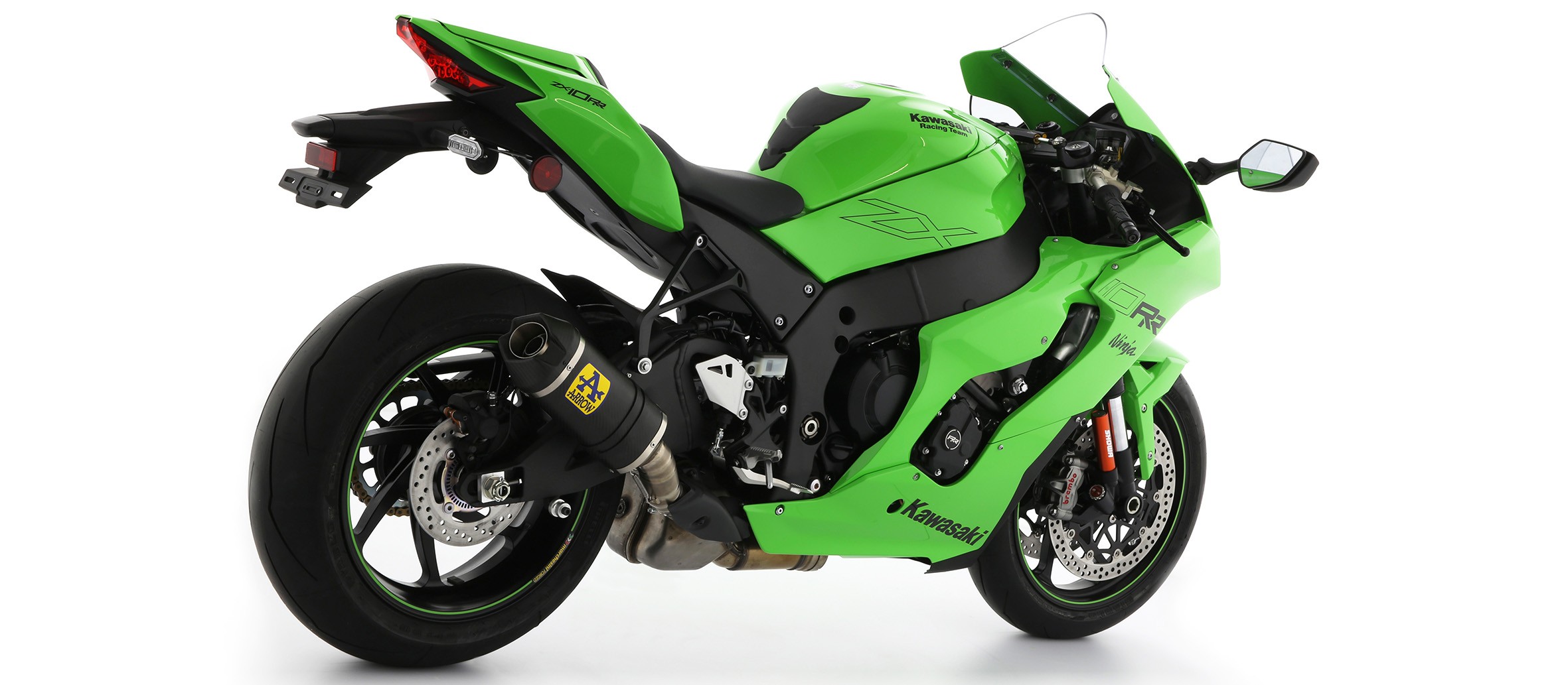 Arrow Indy Race Carbon Fiber Slip-On Exhaust (w/ Carbon Fiber End Cap) - 2021+ Kawasaki Ninja ZX-10R / ZX-10RR
