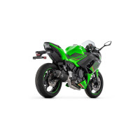 Arrow Veloce Aluminum DARK slip-on exhaust | Kawasaki Ninja 650 (2023-2024)
