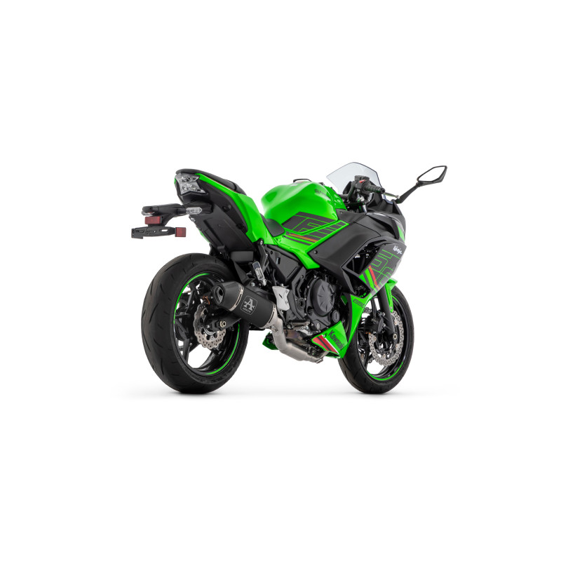 Arrow Veloce Aluminum DARK slip-on exhaust | Kawasaki Ninja 650 (2023-2024)