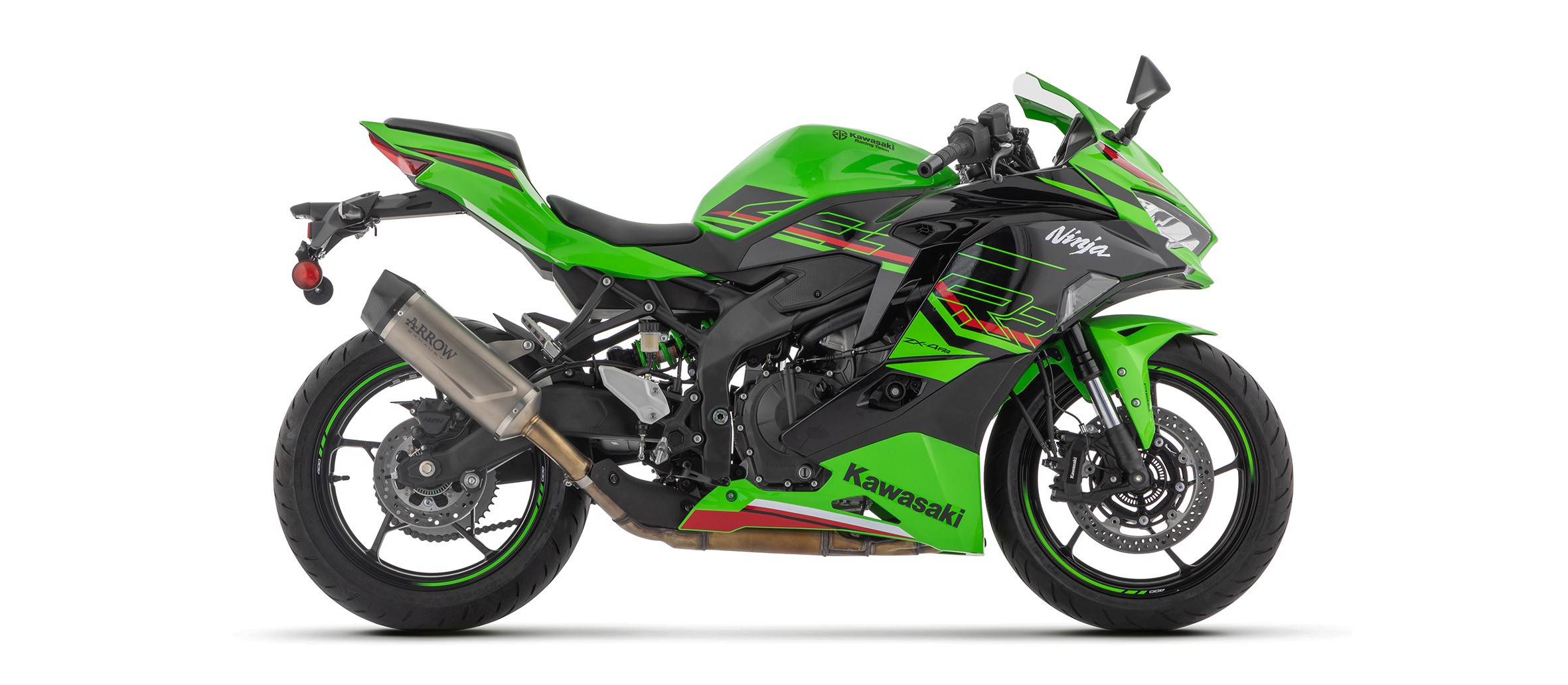 Arrow Indy Race EVO Titanium Exhaust Silencer w/ CF end cap | Kawasaki ZX-4RR (2024)