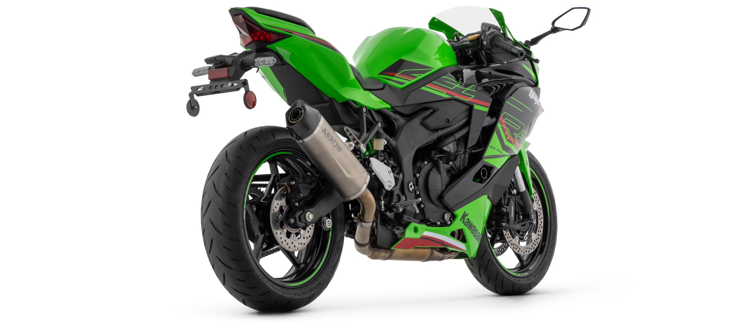 Arrow Indy Race EVO Titanium Exhaust Silencer w/ CF end cap | Kawasaki ZX-4RR (2024)