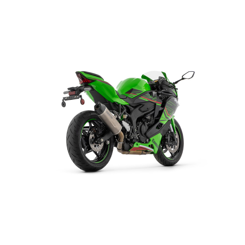 Arrow Indy Race EVO Titanium Exhaust Silencer w/ CF end cap | Kawasaki ZX-4RR (2024) Arrow Indy Race EVO Titanium Exhaust Silencer w/ CF end cap | Kawasaki ZX-4RR (2024)