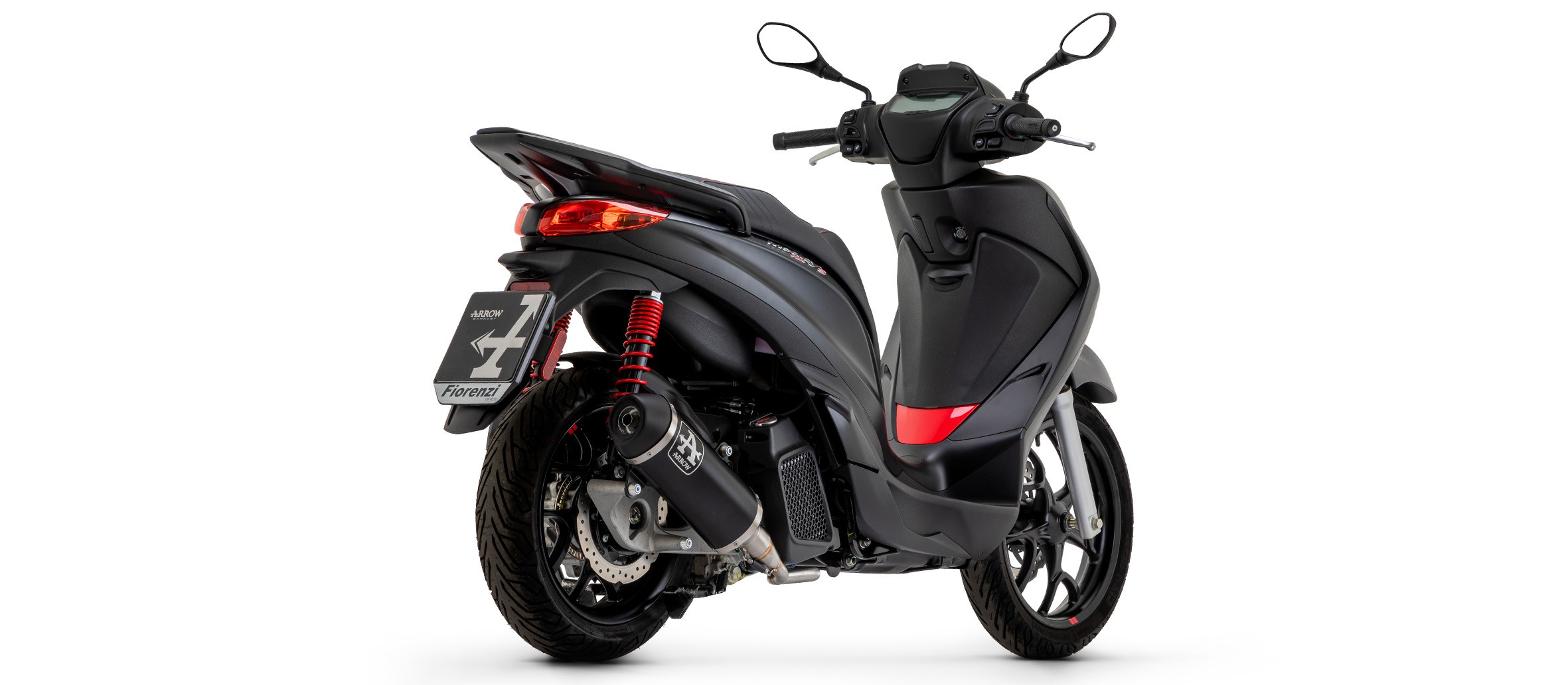 Arrow Urban "Dark" Silencer with "Dark" End Cap - 2020 - 2022 Piaggio Medley 125 S ABS