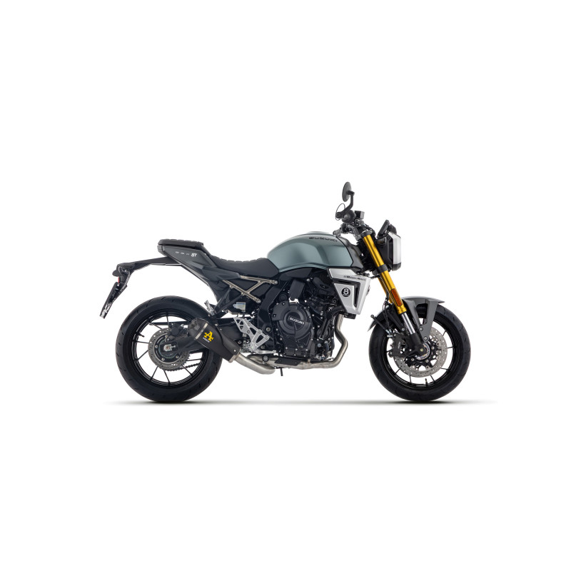 Arrow Racing Works DARK Nichrom Exhaust System with CF End Caps | Suzuki | GSX-8T / GSX-8TT