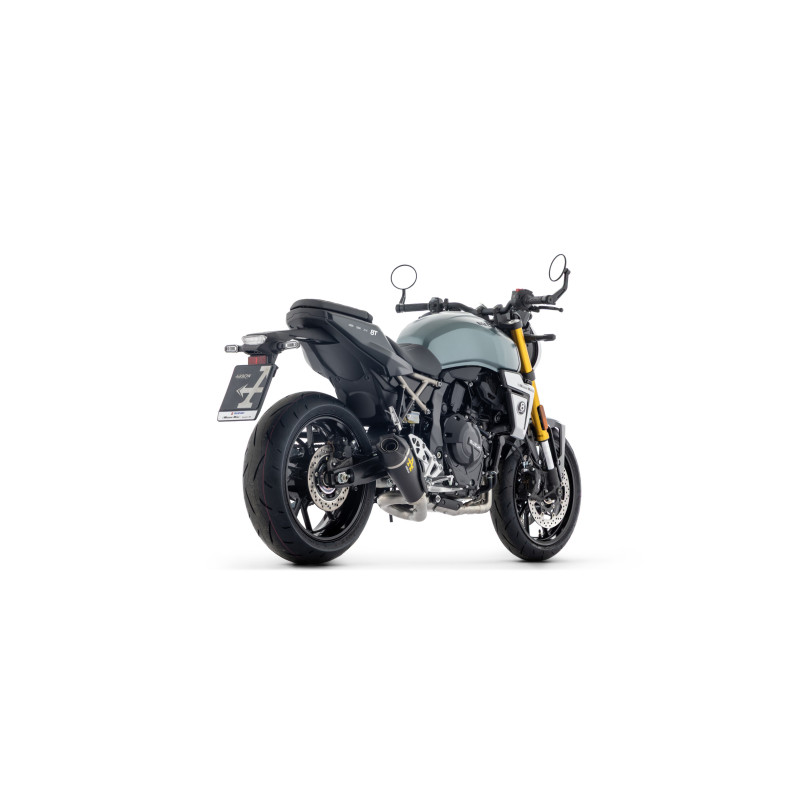 Arrow Racing Works DARK Nichrom Exhaust System with CF End Caps | Suzuki | GSX-8T / GSX-8TT