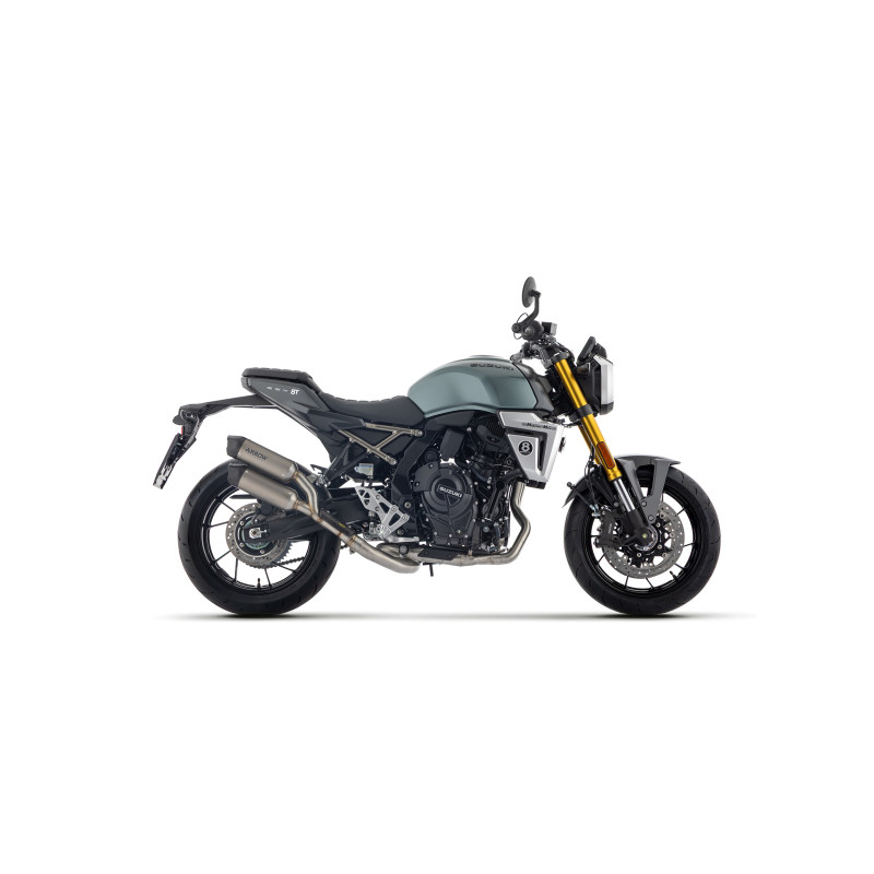 Arrow Full Exhaust System with Titanium Round-Sil Silencers | Suzuki | GSX-8T / GSX-8TT
