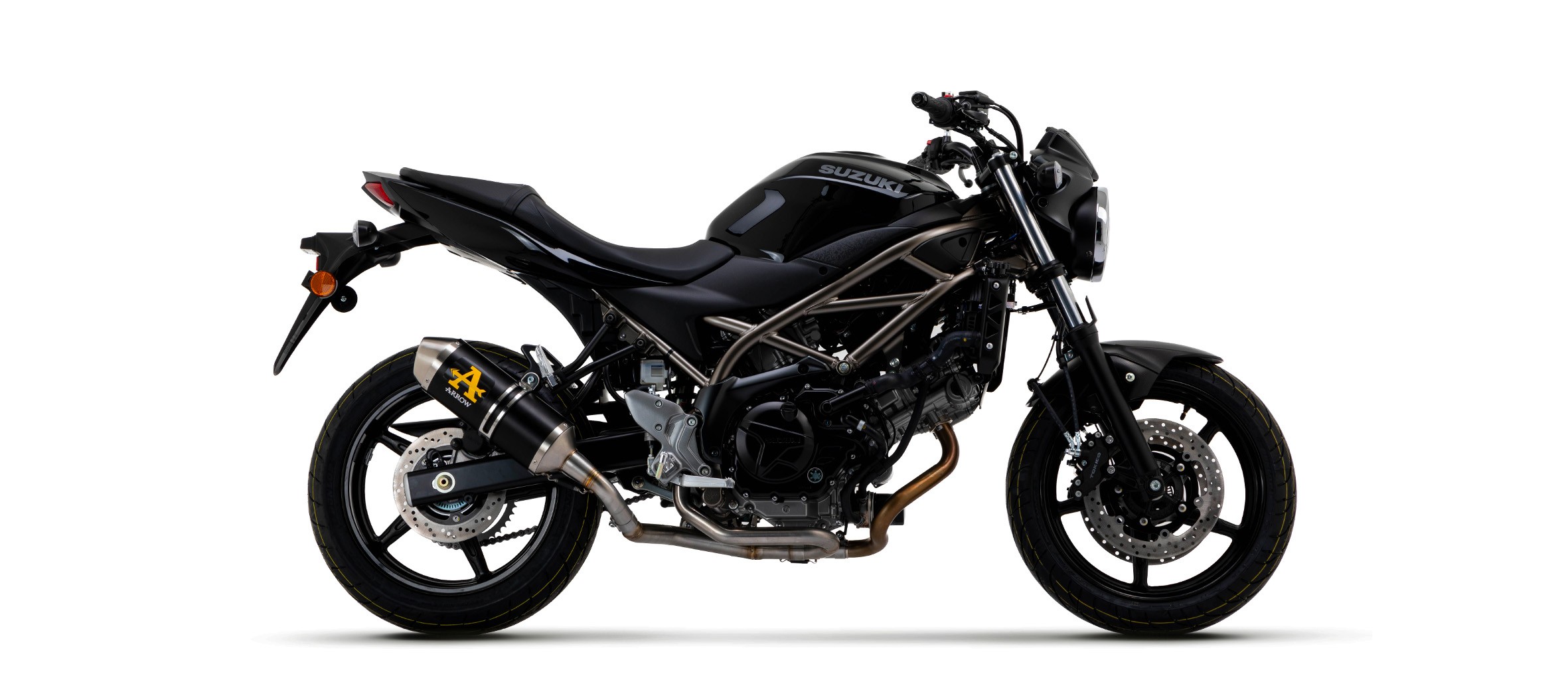 Arrow Race-Tech "Dark" Aluminum Silencer  - Suzuki SV650 (2021-2022)