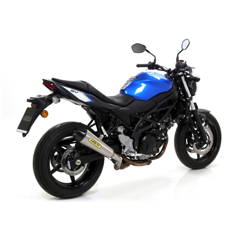 Arrow X-Kone Slip On Muffler w/ Carbon Fiber End Cap  -  2016-2019 Suzuki SV650