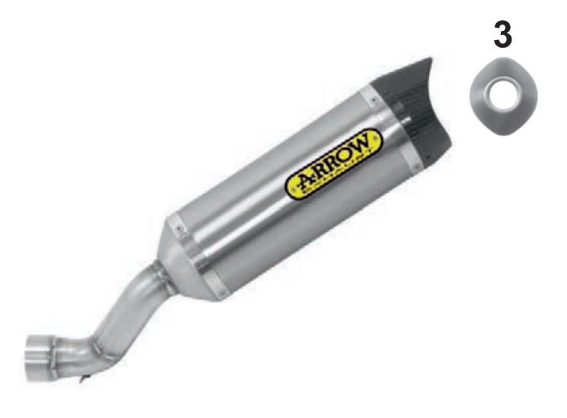 Arrow Street Thunder Titanium Silencer with Carbon End Cap - 2017-20 Suzuki GSX-S 125 / GSX-R 125