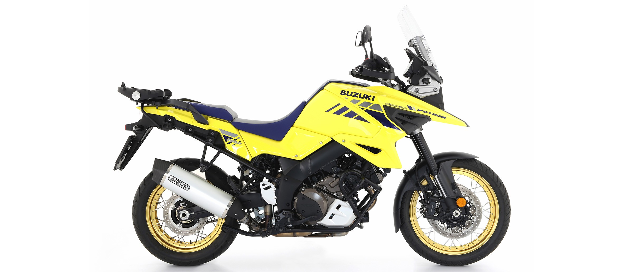 Arrow Maxi Race-Tech Aluminum Slip-On Exhaust w/ CF end cap - Suzuki V-Strom 1050 (2020-2023)