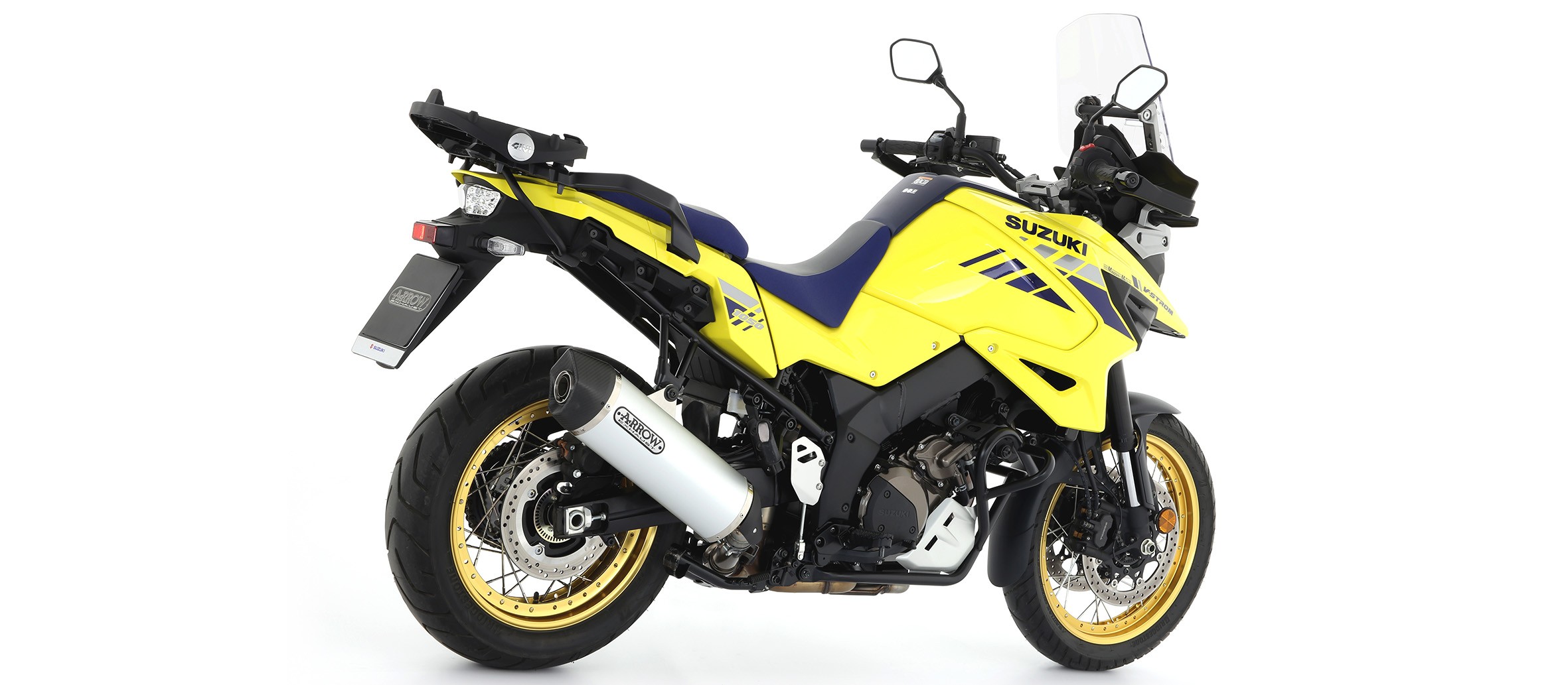 Arrow Maxi Race-Tech Aluminum Slip-On Exhaust w/ CF end cap - Suzuki V-Strom 1050 (2020-2023)
