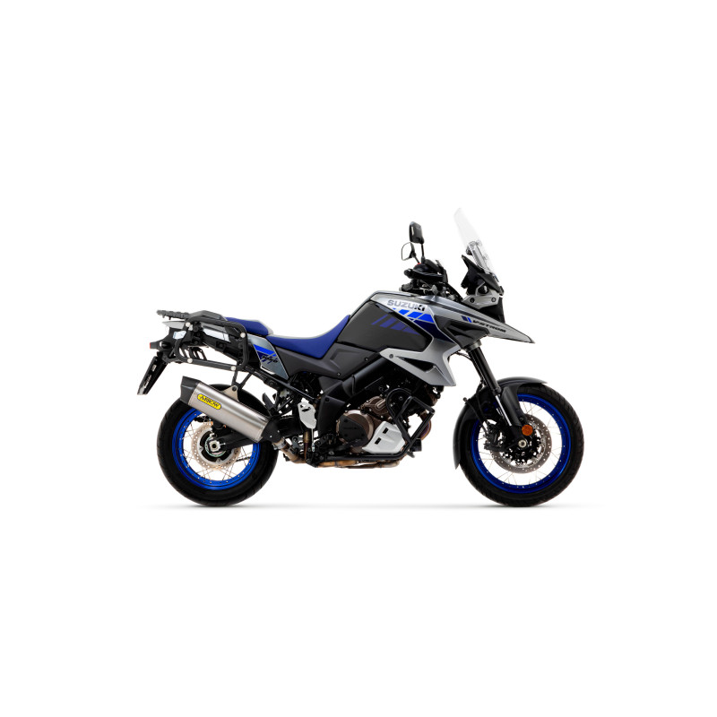 Arrow Maxi Race-Tech Aluminum DARK Slip-On Exhaust w/ CF end cap - Suzuki V-Strom 1050 (2020-2023) Arrow Maxi Race-Tech Aluminum DARK Slip-On Exhaust w/ CF end cap - Suzuki V-Strom 1050 (2020-2023)