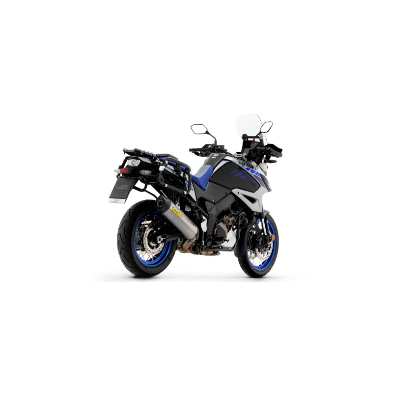 Arrow Maxi Race-Tech Aluminum DARK Slip-On Exhaust w/ CF end cap - Suzuki V-Strom 1050 (2020-2023) Arrow Maxi Race-Tech Aluminum DARK Slip-On Exhaust w/ CF end cap - Suzuki V-Strom 1050 (2020-2023)