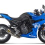 Arrow Racing Works Titanium Full Exhaust System with CF End Caps | Suzuki GSX-8 R/S (2024-2025)