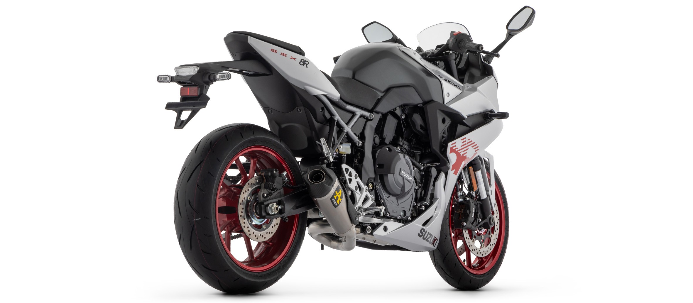 Arrow Racing Works Full Titanium Exhaust System with CF End Caps | Suzuki GSX-8R (2023-2024)