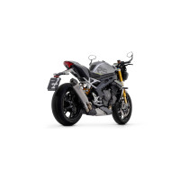 Arrow Race-Tech Aluminum "DARK" Silencer w/ Carbon end cap - Triumph Speed Triple 1200 RS (2021-2023) Arrow Race-Tech Aluminum "DARK" Silencer w/ Carbon end cap - Triumph Speed Triple 1200 RS (2021-2023)