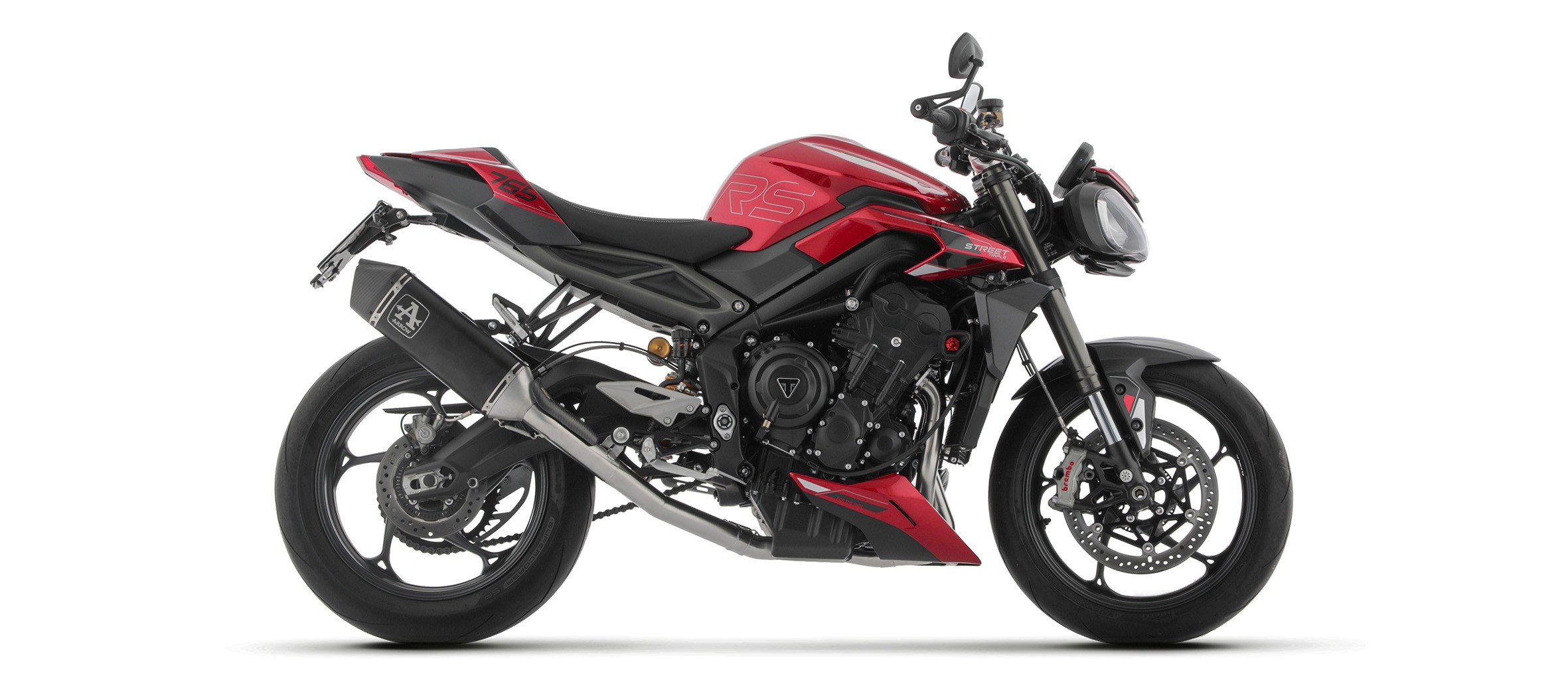 Arrow Full RACE System with Veloce Aluminum "DARK" silencer - Triumph Street Triple 765 RS (2023+)