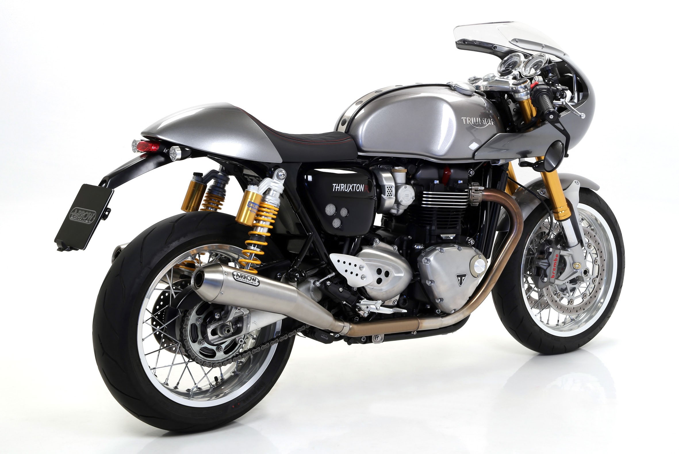 Arrow Pro-Racing Nichrom DARK Silencer SET - Triumph Thruxton 1200 / 1200R (2016-2020)