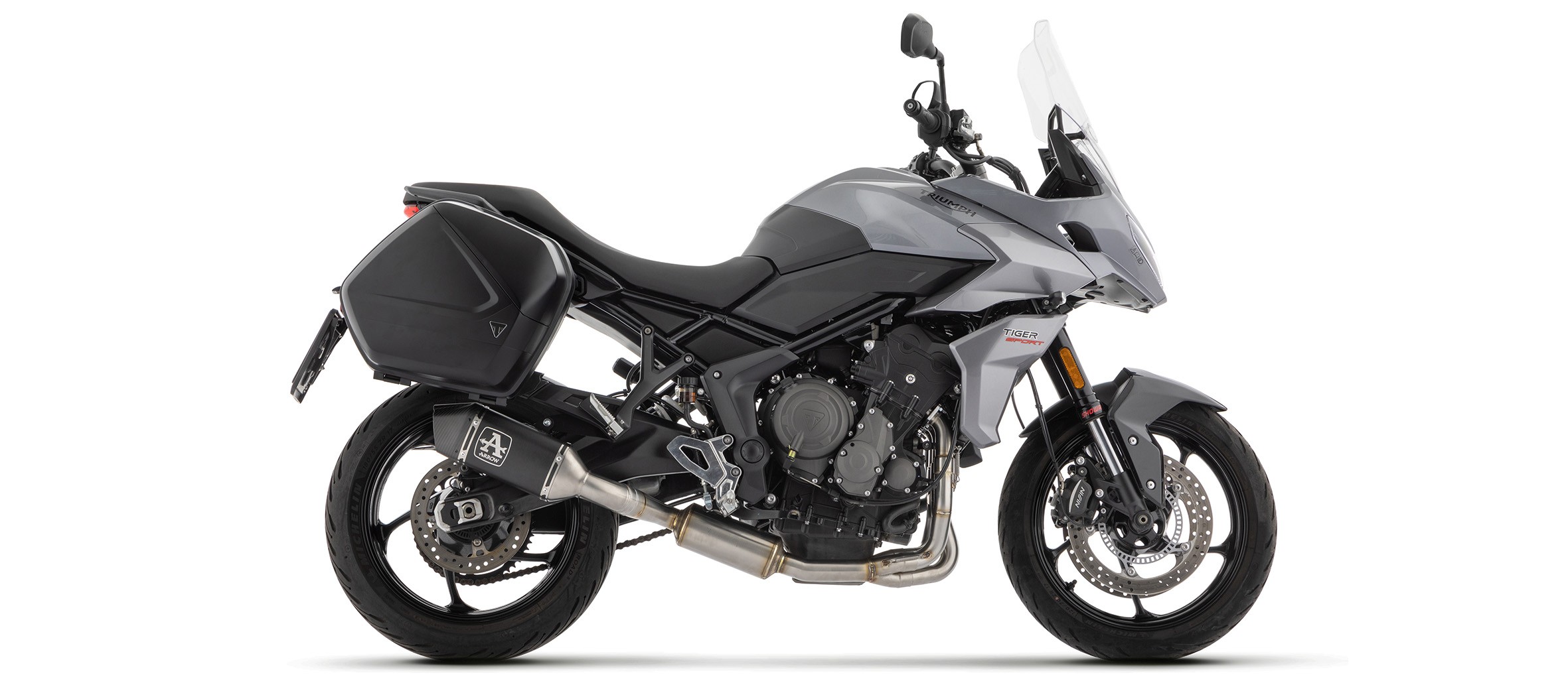 Arrow Full System with Veloce Aluminum "DARK" silencer - Triumph Tiger 660 (2022-2023)