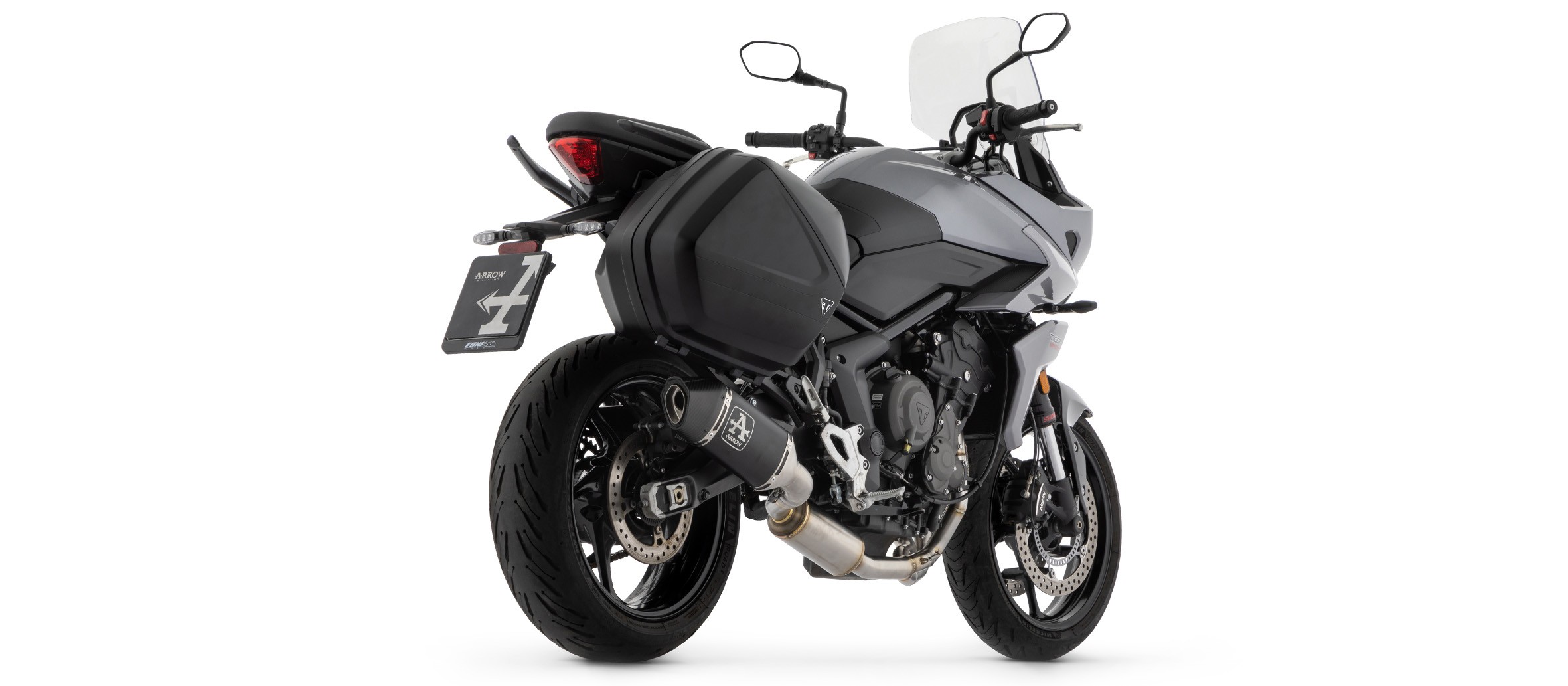 Arrow Full System with Veloce Aluminum "DARK" silencer - Triumph Tiger 660 (2022-2023)