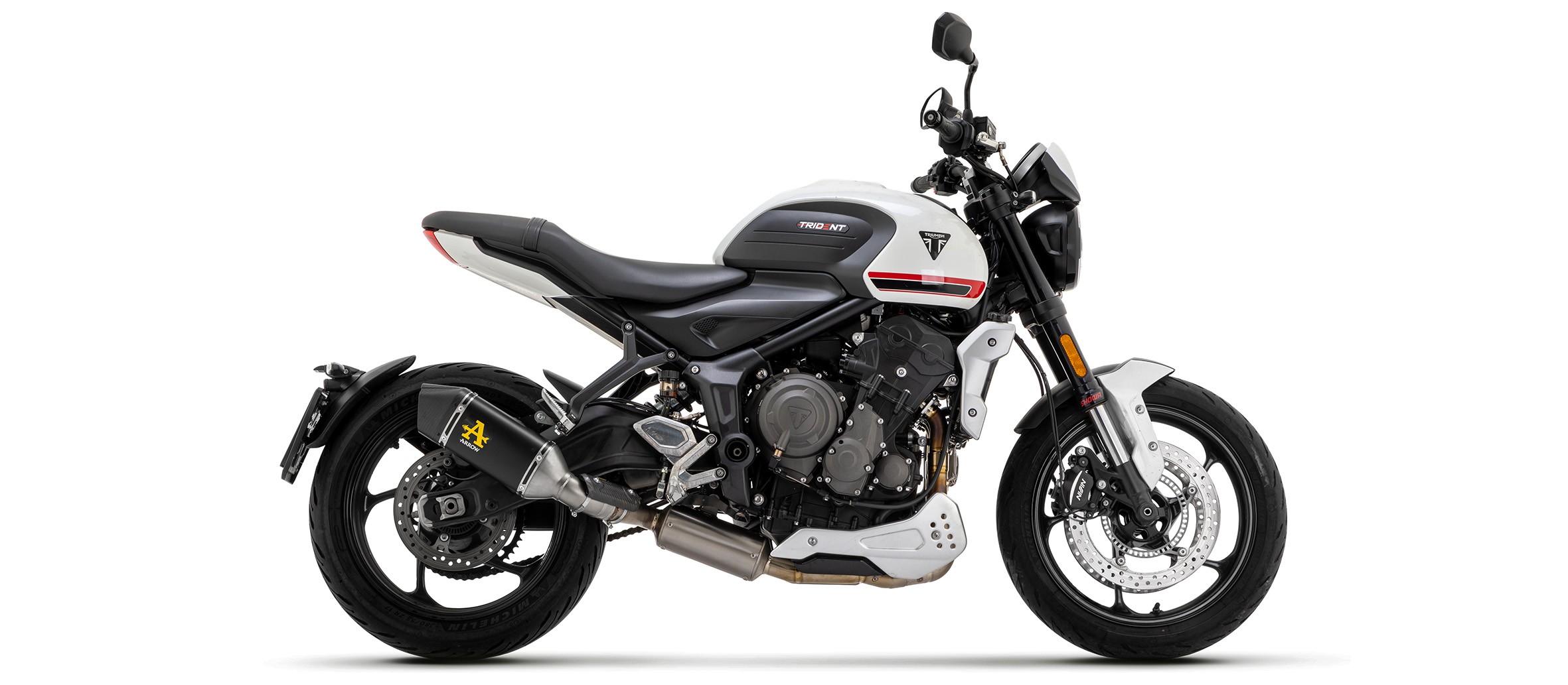 Arrow Full RACE System with Veloce Aluminum "DARK" silencer - Triumph Trident 660 (2022-2023)