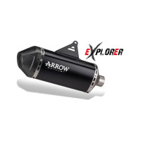 Arrow Racing Full Exhaust System with DARK Explorer Aluminum Silencer | KTM | 690 Enduro R / SMC-R (2025-2026)
