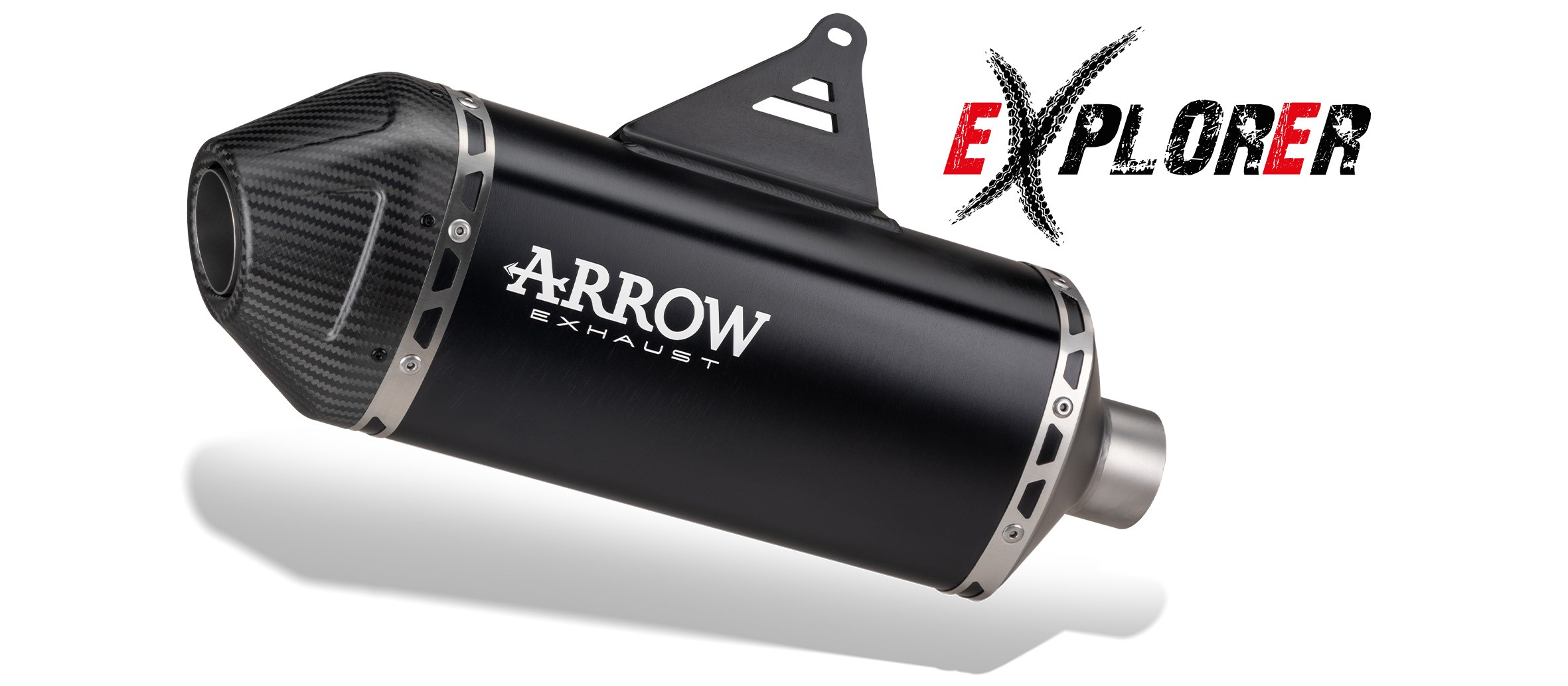 Arrow Racing Full Exhaust System with DARK Explorer Aluminum Silencer | KTM | 690 Enduro R / SMC-R (2025-2026)