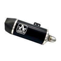 Arrow Indy Race Aluminum "Dark" Slip-On Exhaust w/ CF endcap -  BMW F900XR (2020-2023)