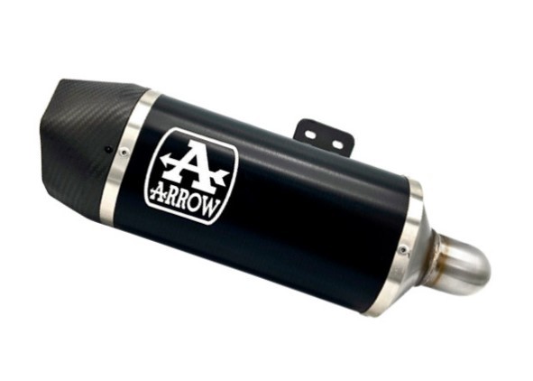 Arrow Indy Race Aluminum "Dark" Slip-On Exhaust w/ CF endcap -  BMW F900XR (2020-2023)