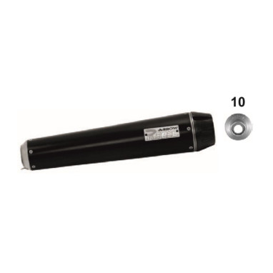 Arrow Rebel Silencer with Carbon Fiber End Cap - 2017-20 Yamaha SCR 950