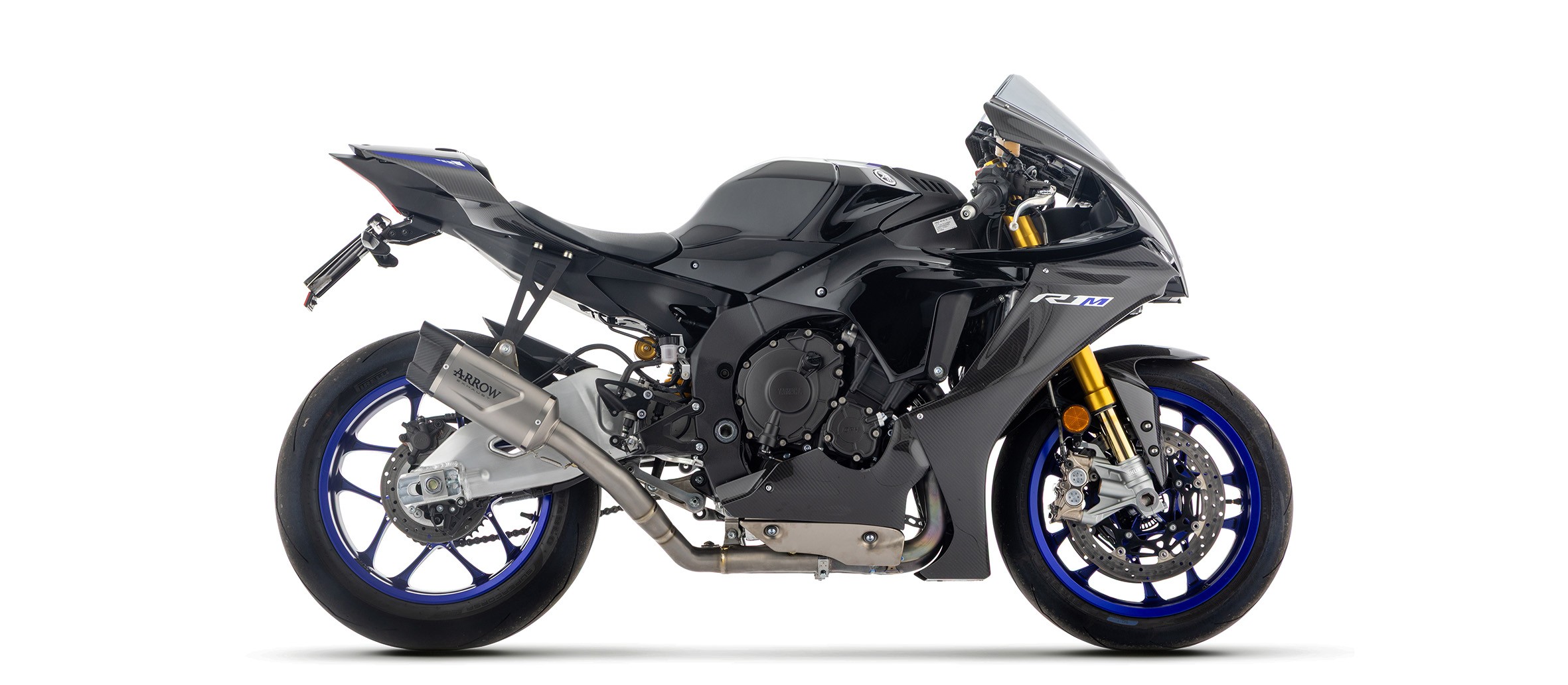 Arrow Exhaust Half System | Indy Race EVO Titanium Silencer + Titanium Link Pipe 60mm | Yamaha R1 (2015-2025)