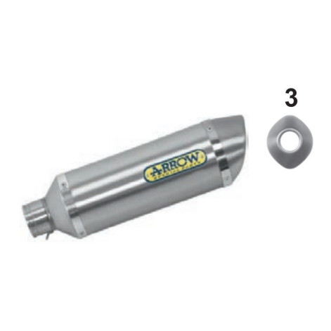 Arrow Thunder Aluminum "Dark" Silencer - 2020 Yamaha Tracer 700