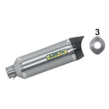Arrow Thunder Carbon Silencer with Carbon End Cap - 2020 Yamaha Tracer 700 Arrow Thunder Carbon Silencer with Carbon End Cap - 2020 Yamaha Tracer 700