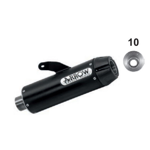 Arrow Jet-Race Nichrom Silencer with Carbon End Cap - 2020 Yamaha Tracer 700 Arrow Jet-Race Nichrom Silencer with Carbon End Cap - 2020 Yamaha Tracer 700