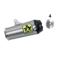 Arrow Works Nichrom "Dark" Silencer with Carbon End Cap - 2020 Yamaha Tracer 700