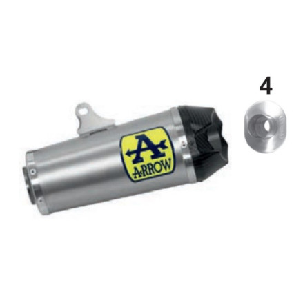 Arrow Works Nichrom "Dark" Silencer with Carbon End Cap - 2020 Yamaha Tracer 700