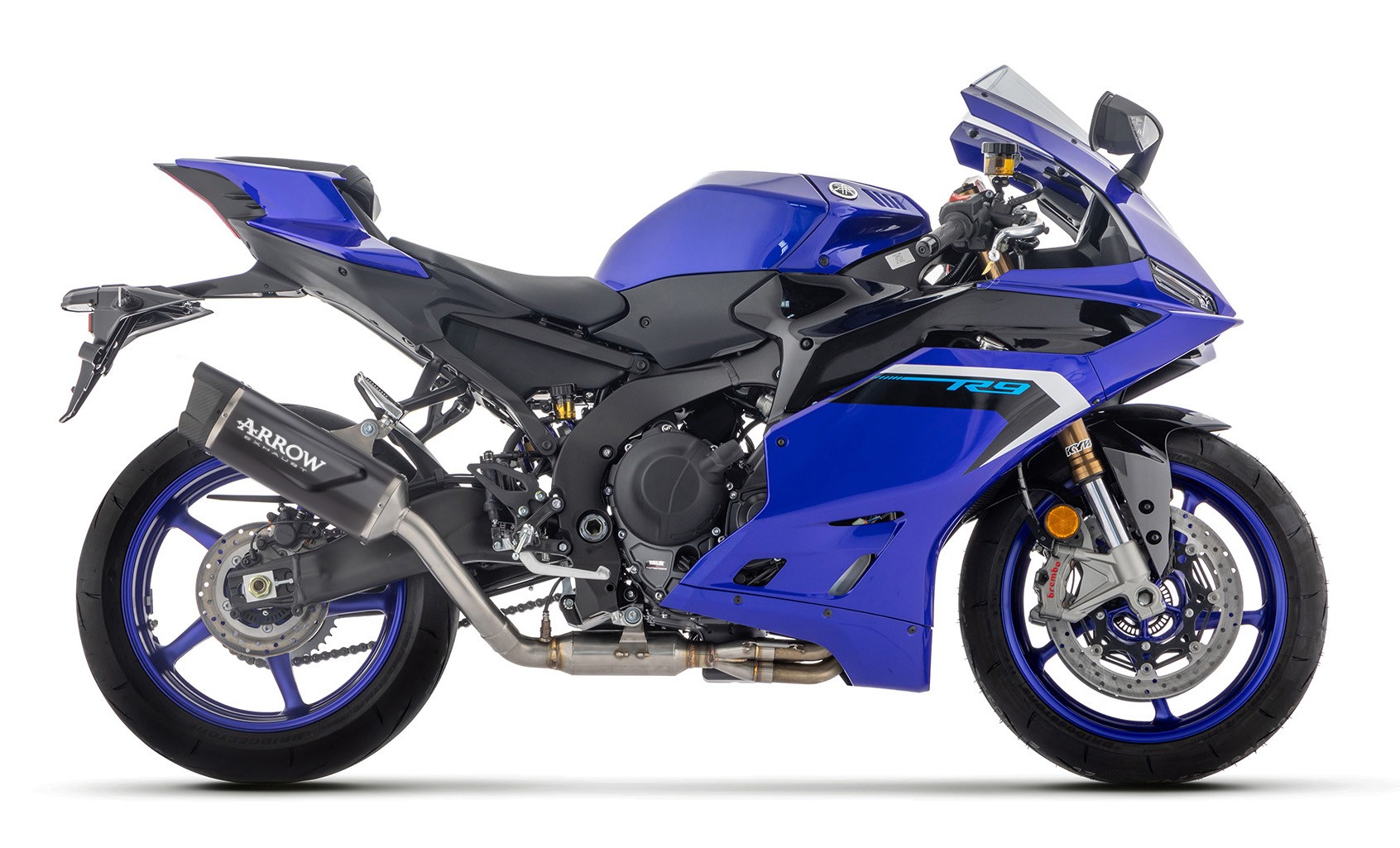 Arrow Indy Race EVO DARK Titanium Silencer Exhaust w/ CF End Cap | Yamaha YZF-R9 (2025)