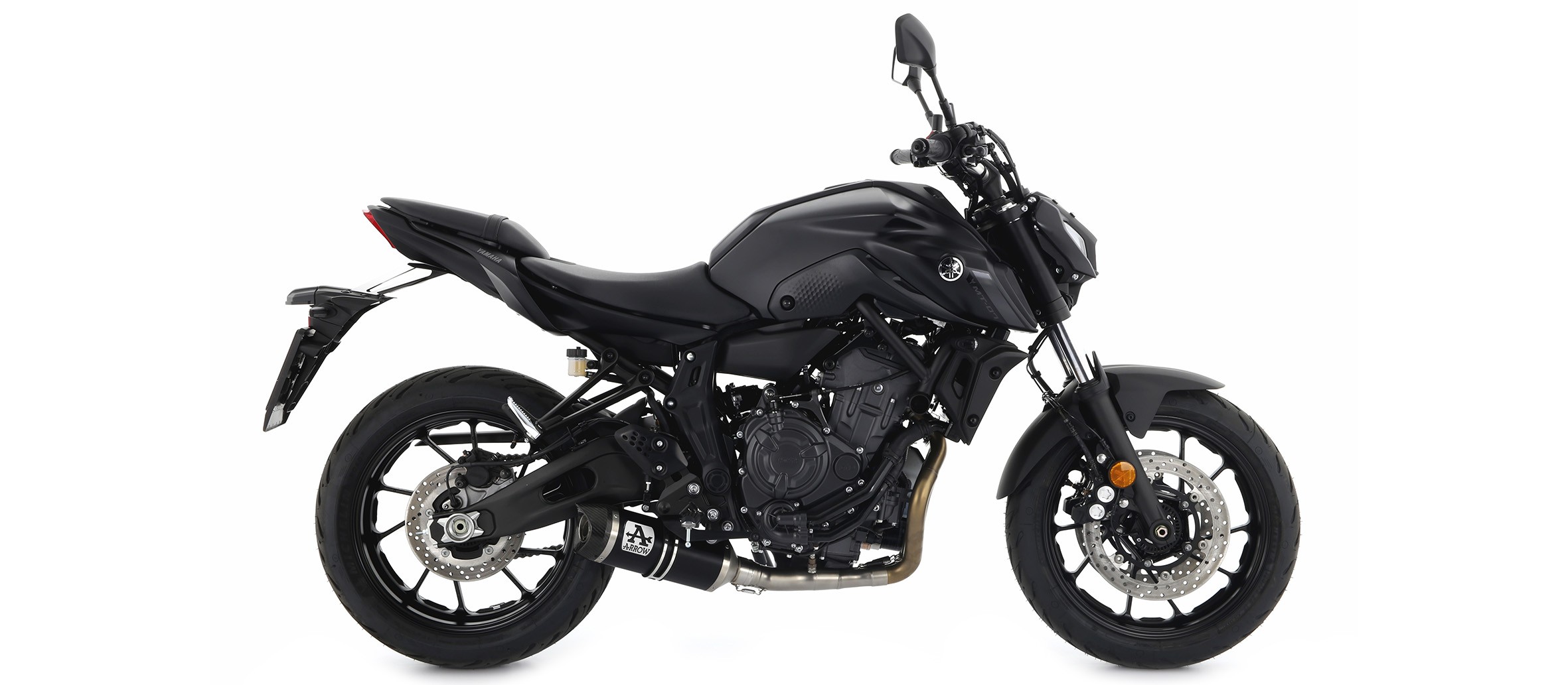 Arrow Aluminium Thunder " Dark " Silencer For Arrow Collectors For 2021 Yamaha MT - 07