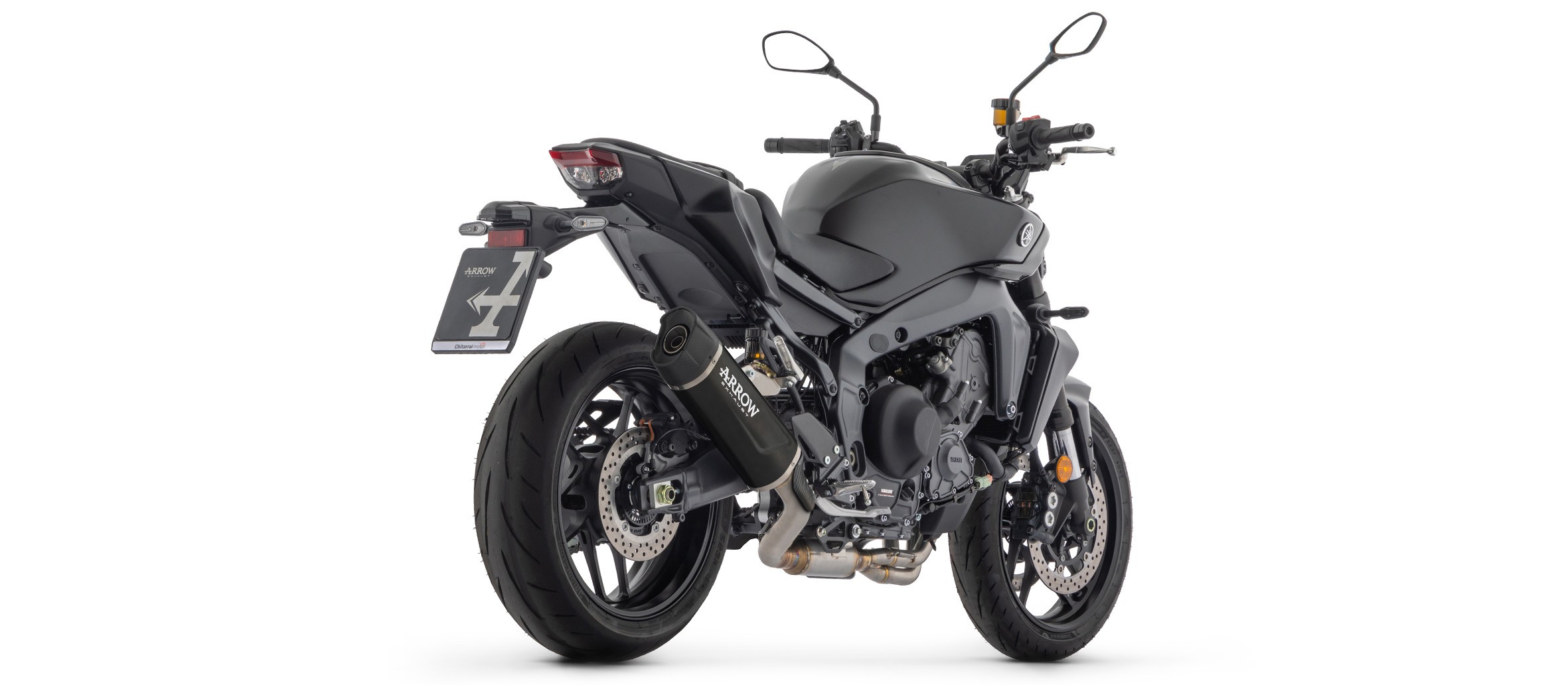Arrow Indy Race EVO "DARK" Aluminum Silencer Exhaust w/ CF End Cap | Yamaha MT-09 / SP (2024-2025)