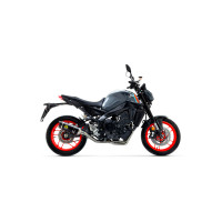 Arrow Racing Aluminum DARK Silencer with Carbon end cap  - Yamaha MT-09 (2021-2023)