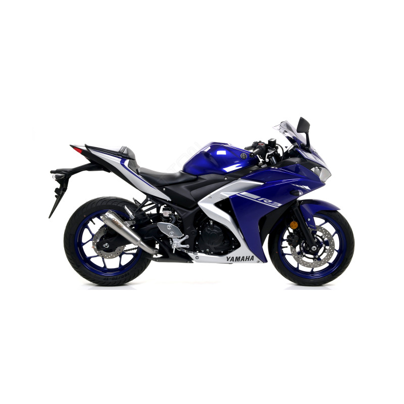 Arrow Pro Race Dark Nichrom Slip-On Muffler for 2015-2018 Yamaha YZF-R3