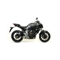 Arrow Thunder Low Mount Full Exhaust System with Titanium Canister / Carbon End Cap - Yamaha FZ-07 / MT-07