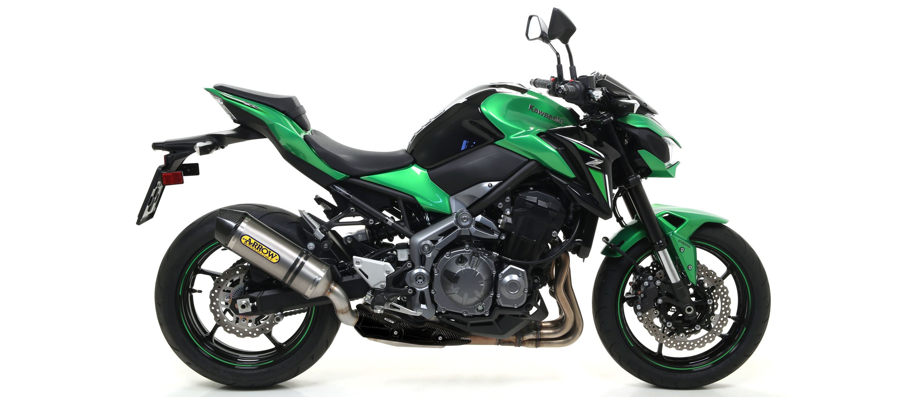 Arrow Race-Tech Full Exhaust System with Titanium Canister / Carbon End Cap - Kawasaki Z900 17+