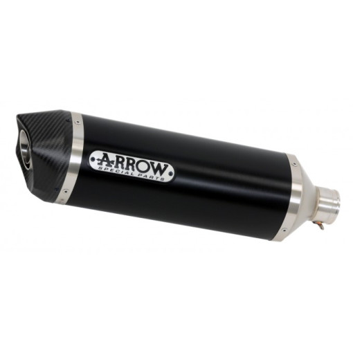 Arrow Street Thunder Full Exhaust System w/ Dark Aluminum / Carbon Fiber Muffler - Yamaha FZ-09 / MT-09