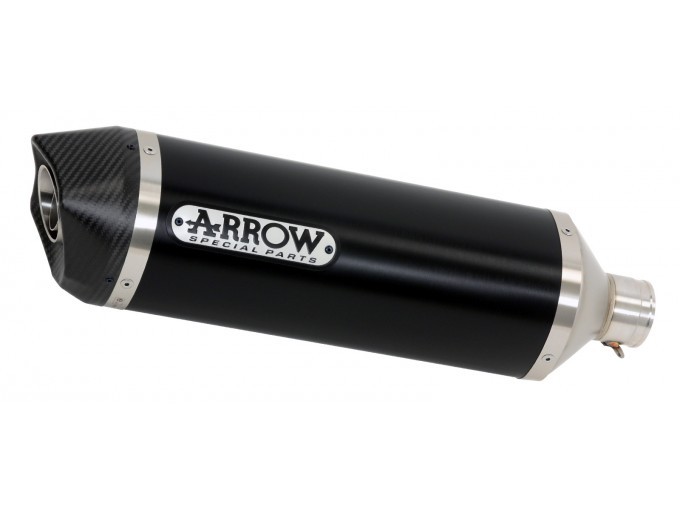 Arrow Indy Race Aluminum Dark Slip-On Exhaust (w/ Carbon Fiber End Cap) - 2021 Kawasaki Ninja ZX-10R / ZX-10RR