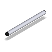 Attack Performance Handlebar Tube, With Ends, Silver, 245mm